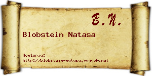 Blobstein Natasa névjegykártya